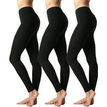 3 Packs of Zenana Women Premium Cotton High Waist Full Ankle Length Leggings