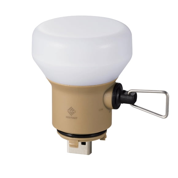 ELECOM NESTOUT Lanterne DEL de Camping Extérieur avec Mini Trépied, Lumière DEL Douce Alimentée par USB à Intensité Réglable, Résistant à l'Eau et à la Poussière IP44, 10-350