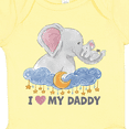 thumbnail image 4 of Inktastic I Love My Daddy Cute Elephants with Moon and Stars Boys or Girls Baby Bodysuit, 4 of 5