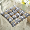 thumbnail image 4 of Virelaxpo Tufted Chair Cushion with Tie Straps 40x40cm Seat Pad for Indoor Outdoor Chairs Soft Polyester Fabric Dining Kitchen Patio, 4 of 6