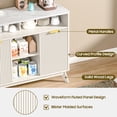 thumbnail image 6 of Vabches Fluted Kitchen Buffet Sideboard Cabinet, Farmhouse Coffee Bar Storage Cabinet With with Adjustable Shelf for Kitchen, Dining Room,, 6 of 8