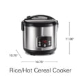 thumbnail image 2 of Digital Programmable Rice Cooker & Food Steamer, 14 Cups Cooked (7 Uncooked) With Steam & Rinse Basket, Stainless Steel, 2 of 4