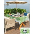 thumbnail image 5 of Outdoor Tablecloth with Umbrella Hole for Patio/Picnic/Party/Camping, Football Goal Waterproof Table Cloth Rectangle Table Cover Washable, Modern Art Oil Painting Balls Sport Gaming (54"x 80"), 5 of 9
