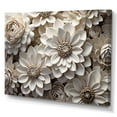 thumbnail image 2 of Designart "Ethereal White Zinnias" Zinnias Canvas Art Print, 2 of 7