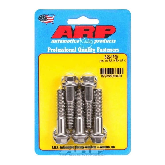 Arp S/S Bolt Kit - 6pt. (5) 3/8-16 x 1.750
