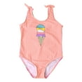thumbnail image 2 of CUZIBR Baby Swimsuit One Piece Swimsuit Sleeveless Striped Cartoon Prints Bow Strap Swim Wear Soft Bikini Sun Protection Bathing Suit,Orange,12-18 Months, 2 of 5
