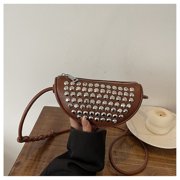 Aellinatey Elegant Studded Underarm Bags for Women Shoulder Bag Travel Satchel Purse