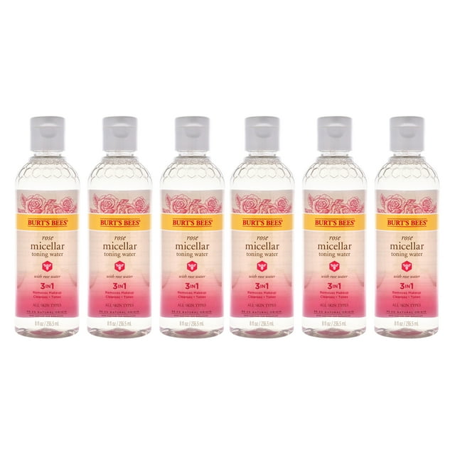 Agua Micelar Tonificante de Rosas Burts Bees 8 oz Paquete de 6