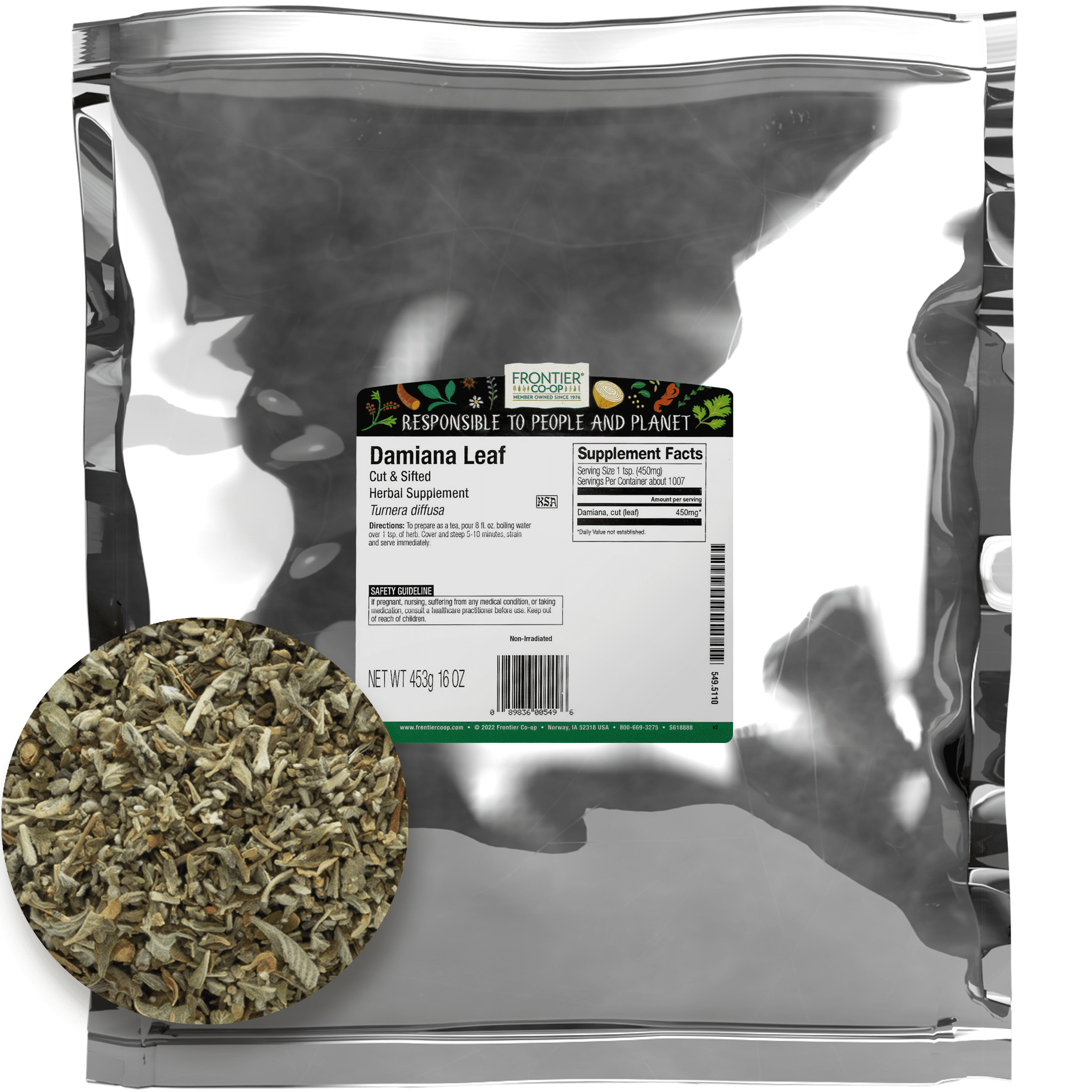 Damiana Leaf – Cut & Sifted, Organic Bulk Herb, Turnera Diffusa, NY Herb Shop