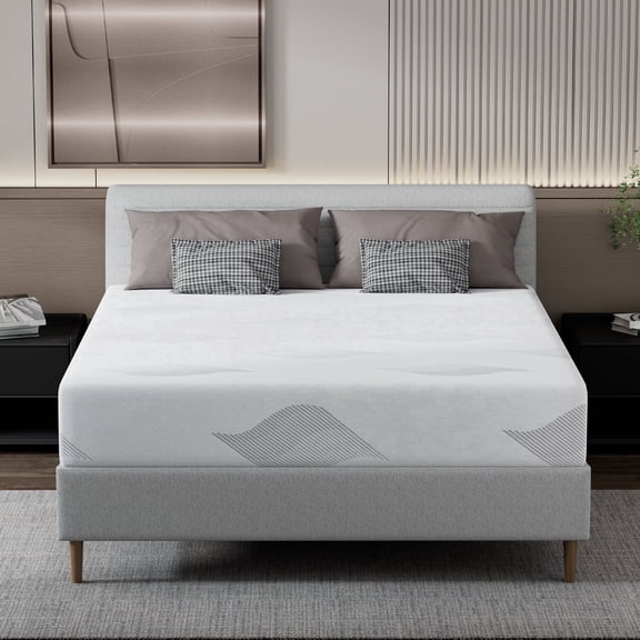 Lidnsejr Twin Mattress, 8" Memory Foam Mattress with Removable Mattress Cover for Back Pain & Pressure Relief, Mattress in a Box for Cool Night, White