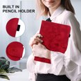 thumbnail image 5 of GSFY for 2024 iPad Pro 11 inch Case M4 (5th Generation), PU Leather Magnetic Closure Protective Folio Stand Cover with Pencil Holder Multiple Viewing Angles for iPad Pro 11 5th Gen - Red Bloom, 5 of 9