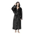 thumbnail image 1 of Grande Taille Hommes Peignoir De Luxe À Capuche Chaud Polaire Peignoir Doux Et Confortable Lounge Robe De Nuit-4xl Noir Zhivalor BST3076533, 1 of 2