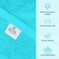 thumbnail image 4 of Dan River Bath Sheet 2 pack 35x70 in Quick Drying Oversized Soft Absorbent Cotton Towel - Aqua, 4 of 8