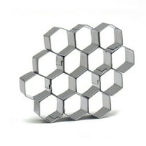 Stainless Steel Honeycomb Mini Hexagon Cookie Cutter | Durable Baking Tool | Versatile Pastry & Fondant Shaper | Rust Resistant | Easy Clean Nonstick | Unique Shape | 1 Pc