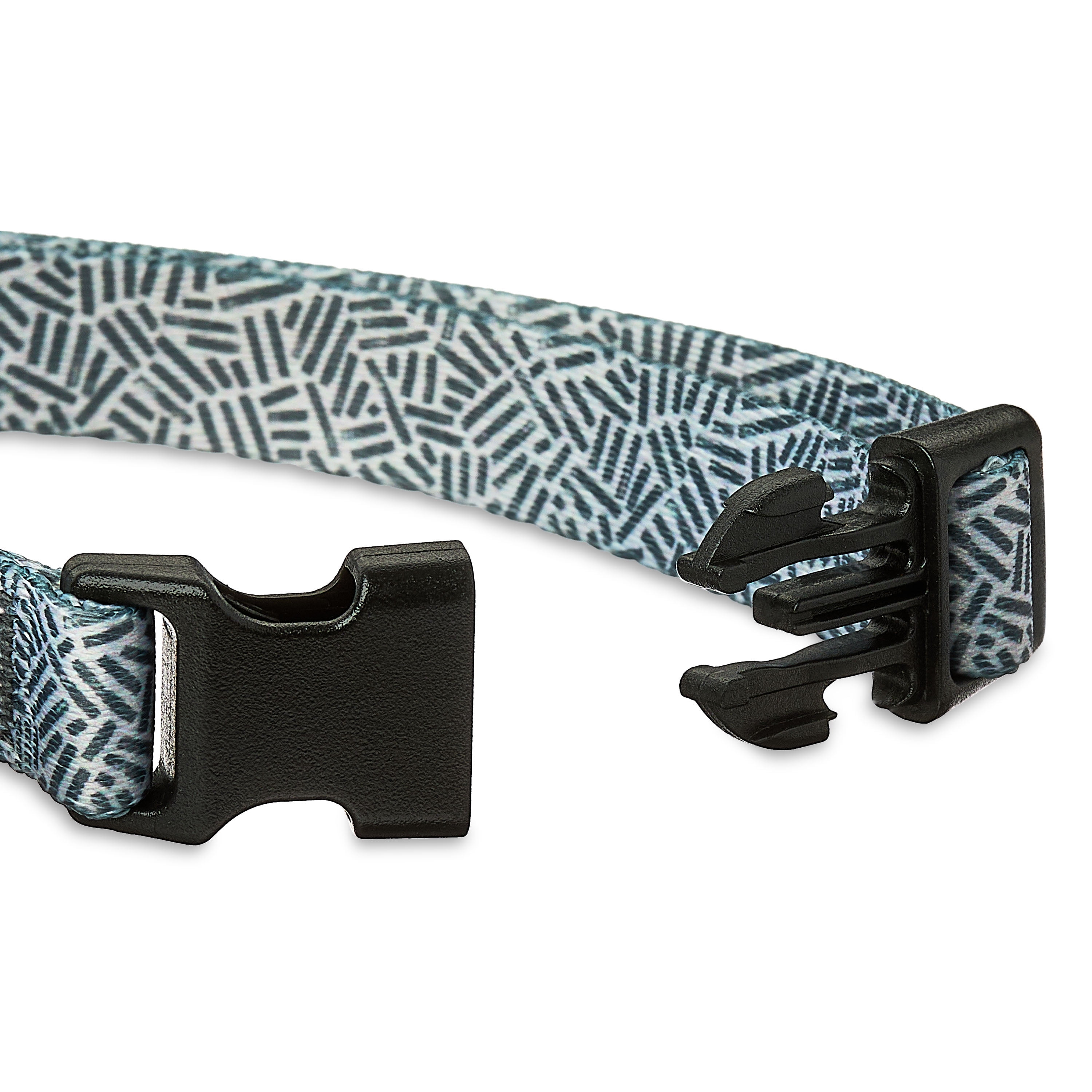 Vibrant Life Polyester Cushioned Adjustable Dog Collar, Gray Print, Small