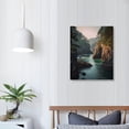 thumbnail image 3 of JRXY Bathroom Wall Art Decor Bathroom Pictures for Wall Artwork Sunset natural bridges along the west coast the Pacific Ocean Oregon Framed Canvas Wall Art for Bedroom Dining Room Farmhouse 16x20 in, 3 of 4