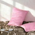 thumbnail image 7 of 2 Pack Silky Satin Standard Pillowcases for Hair and Skin, Super Soft and Cooling Pillow Cases with Envelope Closure, 20x26 Inches, Pink, 7 of 7