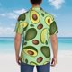 thumbnail image 4 of Balery Avocado With Seeds Camisas hawaianas de manga corta para hombre, camisas playeras de corte holgado, camisas de vacaciones con botones,Large, 4 of 7