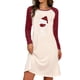 thumbnail image 1 of Vestido suelto informal de manga larga con estampado navideño y cuello redondo para mujer Fridja  nbo1136, 1 of 6