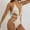 White, variant on Xysaqa Women's Sexy Cutout Cheeky One Piece Swimsuit Lace Up Halter Backless Thong Bikini Bathing Suit High Cut Monokini Summer Savings White L