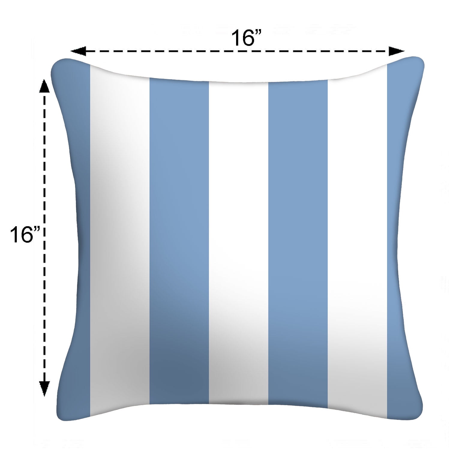 Mainstays 16" x 16" Reversible Decorative Outdoor Throw Pillow, Coastal Home