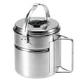 thumbnail image 1 of Utensilios de cocina del agua de la ebullición del de la ejecución del pequeño que al aire libre con la tapa y la manija Macarena Pote plegable para acampar, 1 of 8