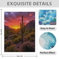thumbnail image 3 of Diamond Art Kit for Adults, Sunset Desert Cacti Landscape Sky Diamond Painting for Adults Beginners, DIY Diamond Art Painting Kits, 5D Diamond Painting Crafts for Home Decor 12x16 Frameless, 3 of 7