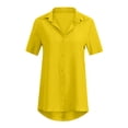 thumbnail image 3 of Mittory Womens Button Down Shirt Bust Pocket Short Sleeve Blouses Business Casual Work Tops Summer Outfits, 3 of 4