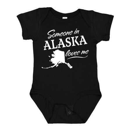 

Inktastic Someone in Alaska Loves Me Gift Baby Boy or Baby Girl Bodysuit