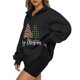 thumbnail image 4 of Pntutb, camisas informales de manga larga para mujer, jersey holgado con cuello en V y estampado navideño, sudadera, tops tipo túnica Pntutb Pntutb-726, 4 of 5
