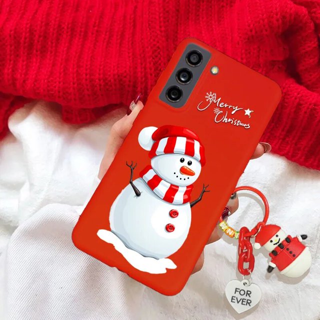 Christmas Reindeer Santa Claus Key Chain Case For iPhone 15 Pro Max 15 Pro For iPhone 15 Plus Hat Tree Snowman Tpu Cover