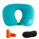 thumbnail image 1 of Fiudx Almohada de Viaje Portátil En Forma de U, Cojín Cervical Inflable Suave, Cómodo Juego de Tapones para Los Oídos y Antifaz, Ligero y Compacto, Ideal para Avión, Coche y Oficina, Tamaño 37 X 25 C, 1 of 2