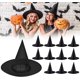 thumbnail image 1 of 12 piezas de sombrero de bruja de Halloween, sombrero de bruja para niños, sombrero de mago puntiagudo de tela Oxford, 34 sombreros de bruja altos para fiestas, para juegos de rol de, 1 of 5