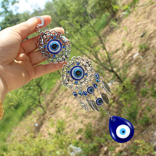 Adornos Colgantes Campanillas De Viento De Ojos Azules Turcos, Adorno Para Colgar En La Pared, Jardín, Decoración Del Hogar (B)