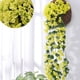 thumbnail image 1 of Cortinas de pared de flores de seda violeta - enredaderas artificiales de 85 cm con flores de 5 cm para decoración del hogar y la boda, 1 of 2
