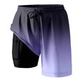 thumbnail image 4 of DHFJKG 2 In 1 Mens Swim Trunks Hawaiian Athletic Swimsuits Drawstring Shorts Tropical Printed Summer Bathing Suit Bottoms With Pockets, 4 of 4
