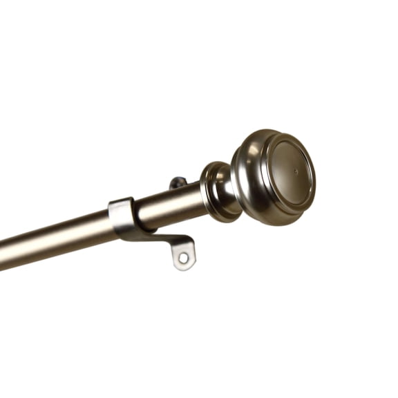InStyleDesign  Pottery Adjustable Curtain Rod 7/16-Inch satin nickel 18-28 inch Grey Finish, Satin, Nickel Finish