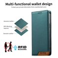 thumbnail image 2 of Funda Tipo Cartera de Cuero Sintético para Samsung Galaxy S25 FE Bloqueo RFID, con Ranuras para Tarjetas y Bolsillo para Efectivo, Cierre Magnético Fuerte Verde, 2 of 6