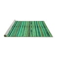 thumbnail image 2 of Ahgly Company Machine Washable Indoor Square Southwestern Turquoise Blue Country Area Rugs, 8' Square, 2 of 4