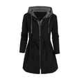thumbnail image 1 of drppepioner Fashion Women Zipper Patchwork Winter Fly Hooded Space Plus Thick Cotton Coat, 1 of 7