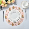 thumbnail image 5 of IAUYY Set of 1 Round Placemats for Dining Tables Heat-Resistant and Wear-Resistant DIY Printing Design Table Placemats，Applicable for Christmas Elegant Background, 5 of 7