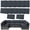 Black Gray, variant on 14Pcs Outdoor Cushion Covers Replacement Washable w/Zipper for 6-Seaters Sofa Patio Slipcovers Set Seat and Back Covers Only-23.6x23.6x4inch