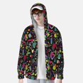thumbnail image 2 of Vsdgher Sweat à Capuche Imprimé Géométrique Coloré pour Hommes Femmes, Manches Longues Protection Solaire Pêche Course Natation-Grand, 2 of 7