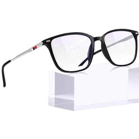 Joopin Blue Light Blocking Glasses Women/Men, Fashion Rectangular Eyeglasses Frames UV Ray Filter Computer Gaming Glasses (Black)