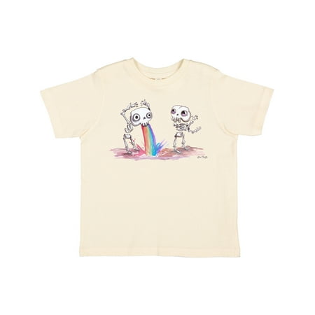

Inktastic Skeleton Pukes Rainbow Boys or Girls Toddler T-Shirt