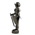 thumbnail image 3 of 11" Polished Metal Knight Statue Holding Sword, 3 of 4