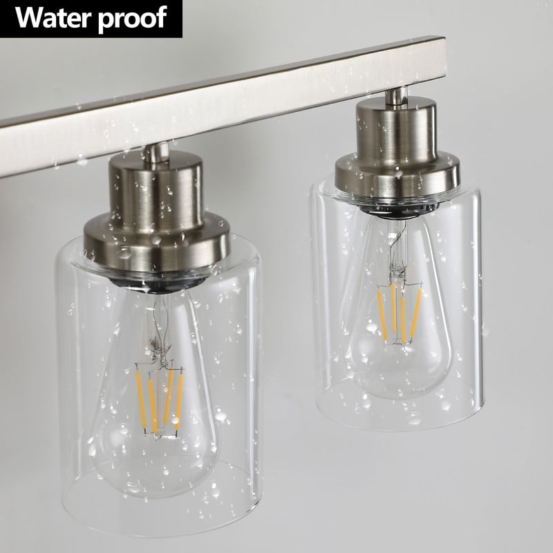 65.4" 10-Light Brushed Nickel Bathroom Vanity Light Fixture – Modern Industrial Wall Sconce with Frosted Glass