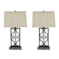 thumbnail image 5 of Teton Home Industrial Table Lamp With Stacked Metal Pedestal, 5 of 6