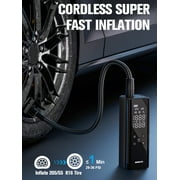 GOOLOO GT150 Cordless Tire Inflator, 7500mAh 150 PSI Air Compressor, Digital Pressure Gauge, Auto Shut-Off, Emergency LED Light, Compact Air Pump for Car & Bike
