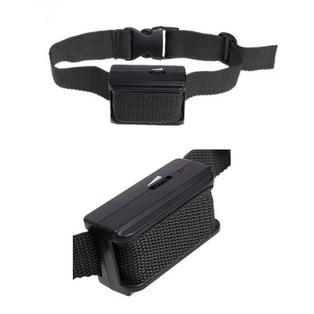 Collar de entrenamiento de perros ultrasónico antiladridos para mascotas con control de voz (negro)